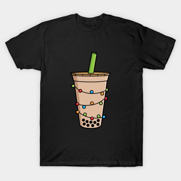 Bubble Tea - Christmas Holiday Boba T-Shirt by BobaTeaMe